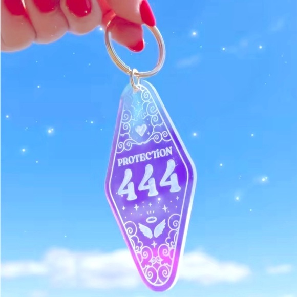 Angel Numbers Holographic Key Charm/Tag - Picture 2 of 3